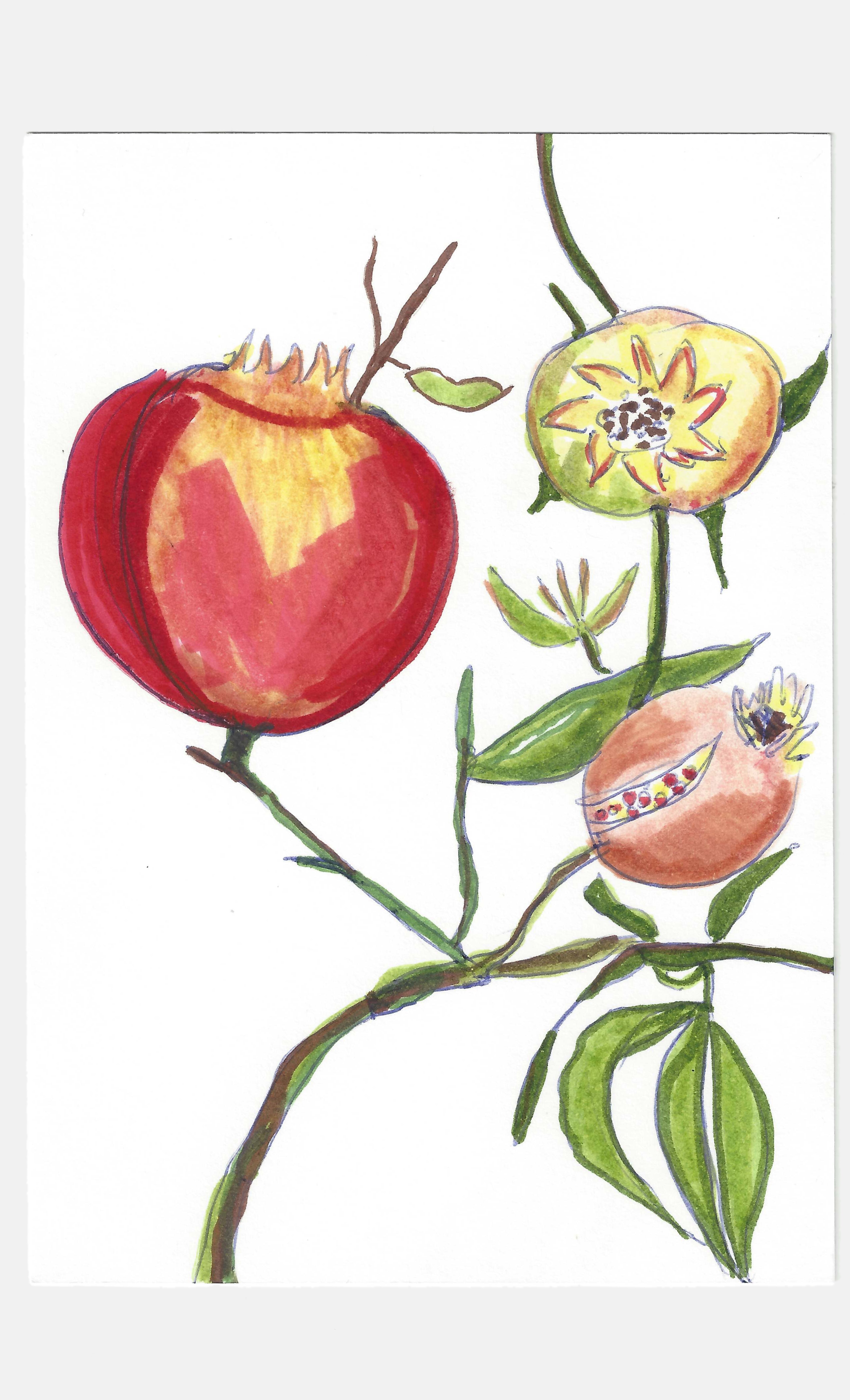  picture of painted postcard / foto van een beschilderde ansichtkaart